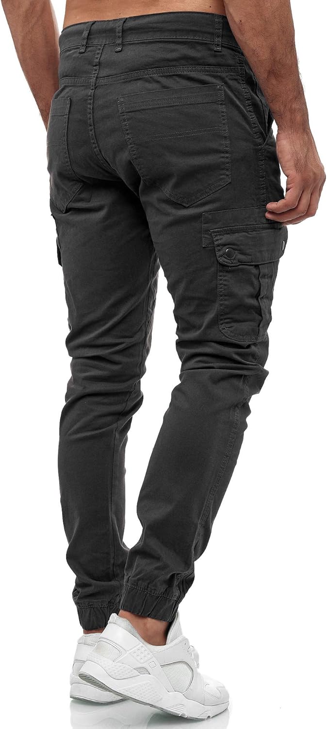 Tazzio Cargohose Herren Cargo Hose Jogger Chino Regular Fit Jeans 18525 29 Anthrazit, 29 Anthrazit