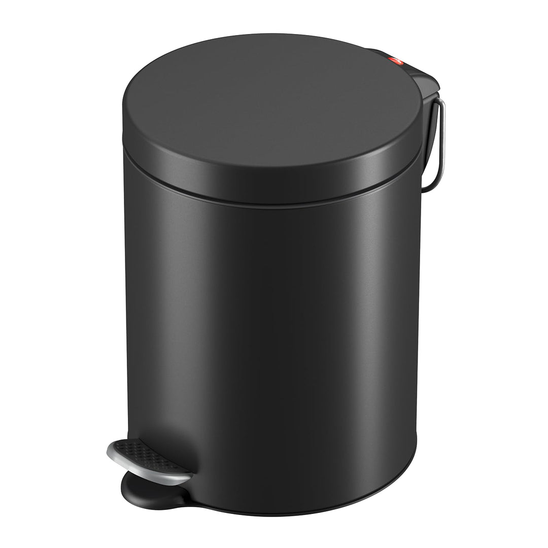 Hailo Selekta by runder Tretmülleimer mit Soft Close Deckel - 5L Fassungsvermögen - herausnehmbarer