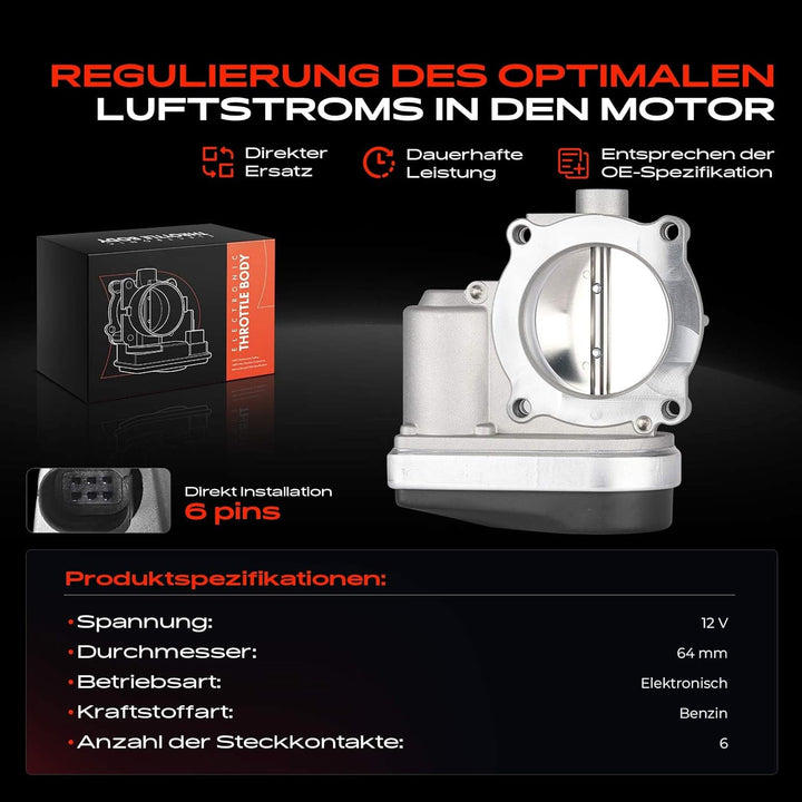 Frankberg Drosselklappenstutzen für 300 C LX Avenger Charger Magnum Kombi 2.7L-3.5L Benzin 2005-2010