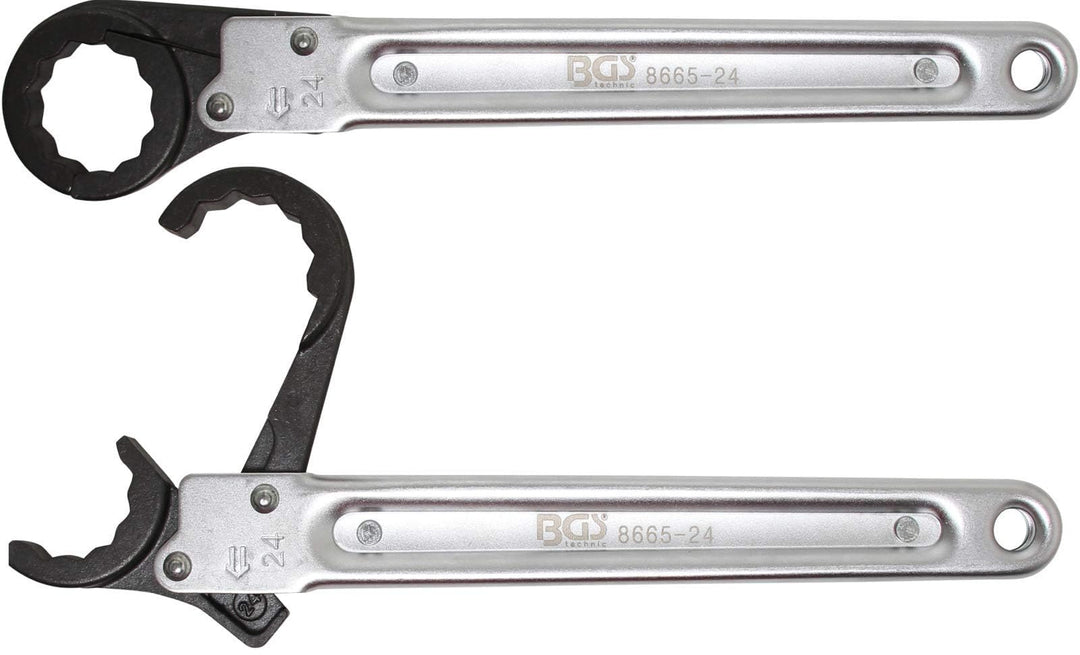 BGS 8665-24 | Leitungs-Ratschenschlüssel | 24 mm Schlüsselweite: 24 mm, Schlüsselweite: 24 mm