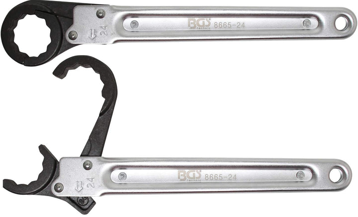 BGS 8665-24 | Leitungs-Ratschenschlüssel | 24 mm Schlüsselweite: 24 mm, Schlüsselweite: 24 mm