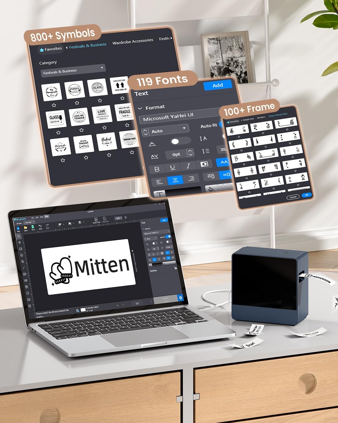 P780BT Beschriftungsgerät ,etikettiermaschine Bluetooth labelwriter kabellose Technologie für Mobilg