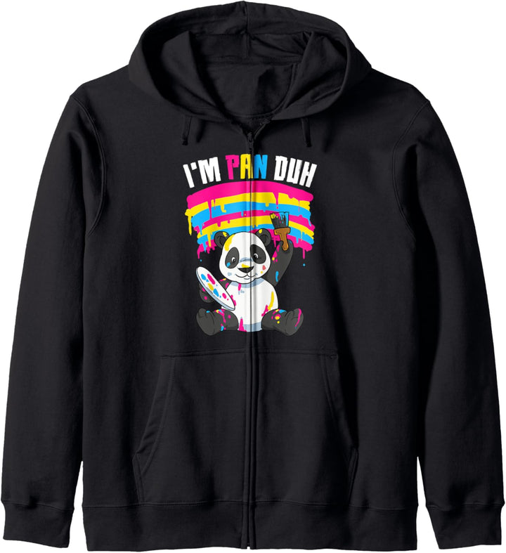 I'm Pan Duh Panda Pansexual Pride Flagge LGBT Kapuzenjacke