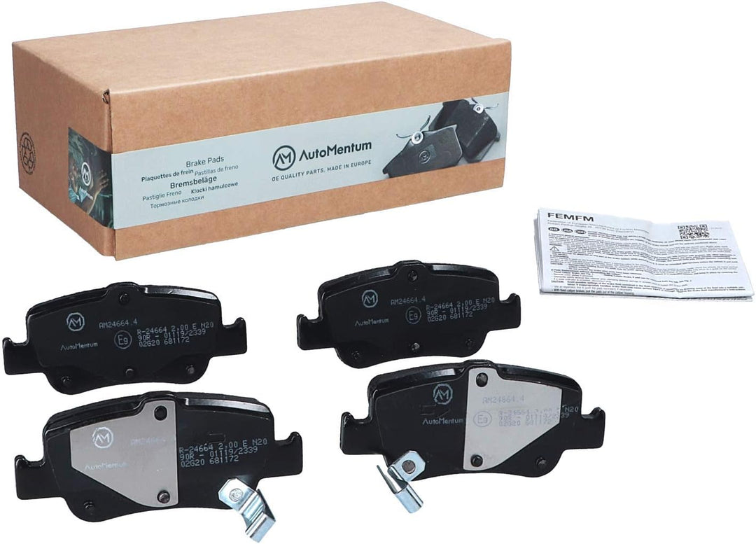 AutoMentum AM24664.4 Bremsbelagsatz 4-teilig für TOYOTA COROLLA (_E15_) 2006-2012 Hinterachse und an