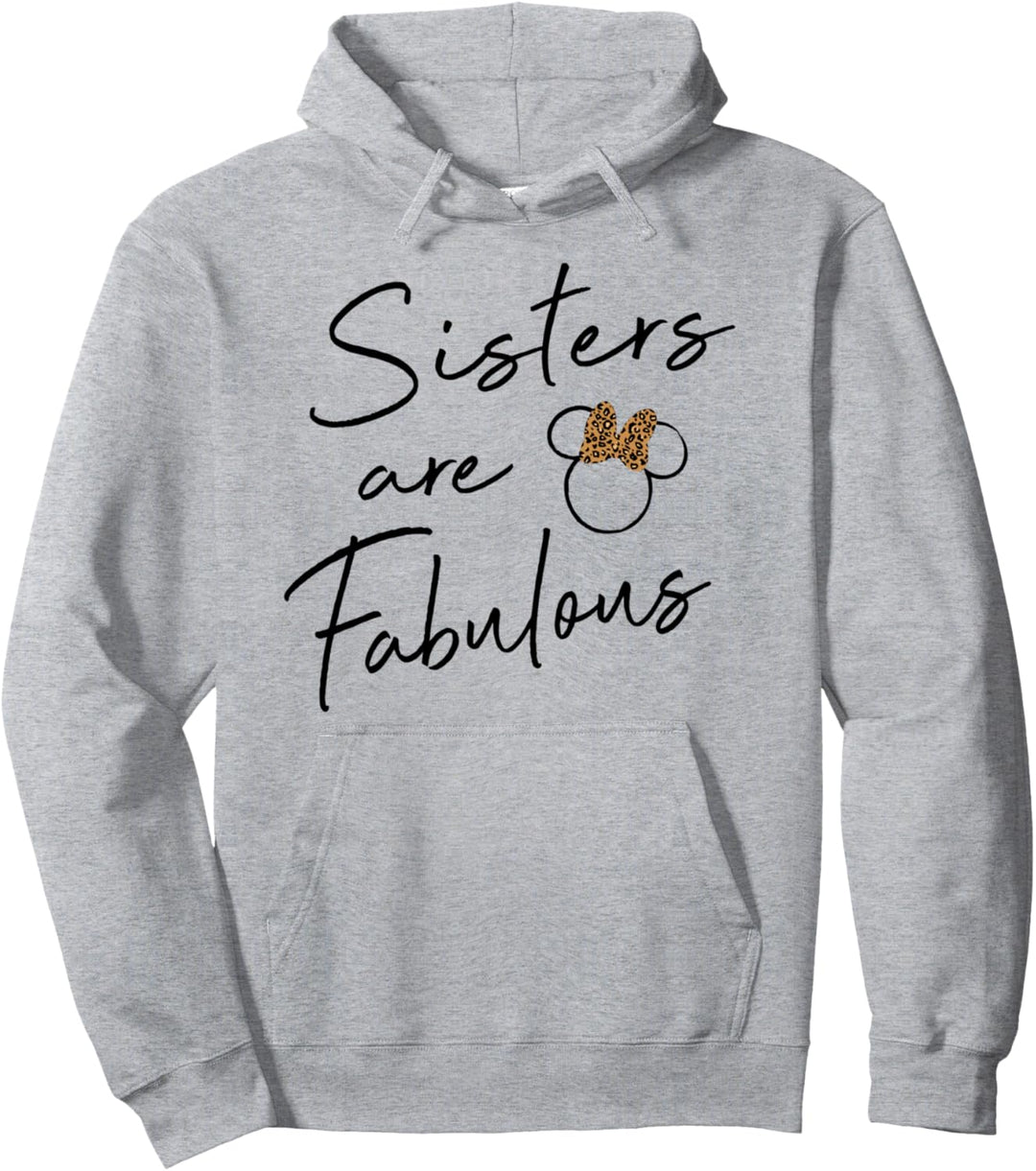 Disney Minnie Mouse Sisters Are Fabulous Cheetah Print Schleife Pullover Hoodie