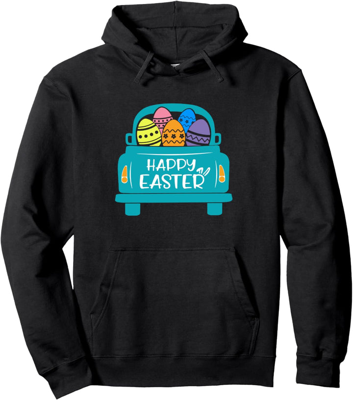 Frohe Ostern Auto Frühling Holliday Osterei Pullover Hoodie