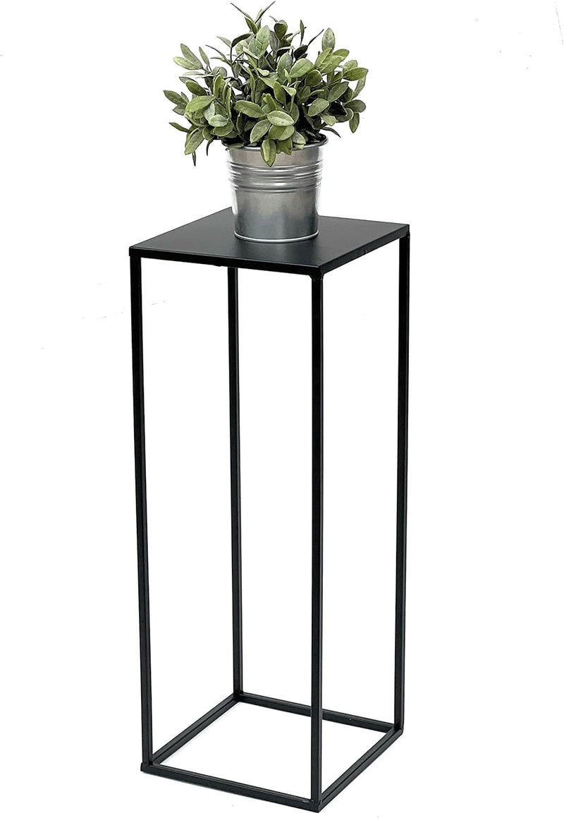 DanDiBo Blumenhocker Metall Schwarz Eckig 70-50 cm Blumenständer Beistelltisch 96315 Blumensäule Mod