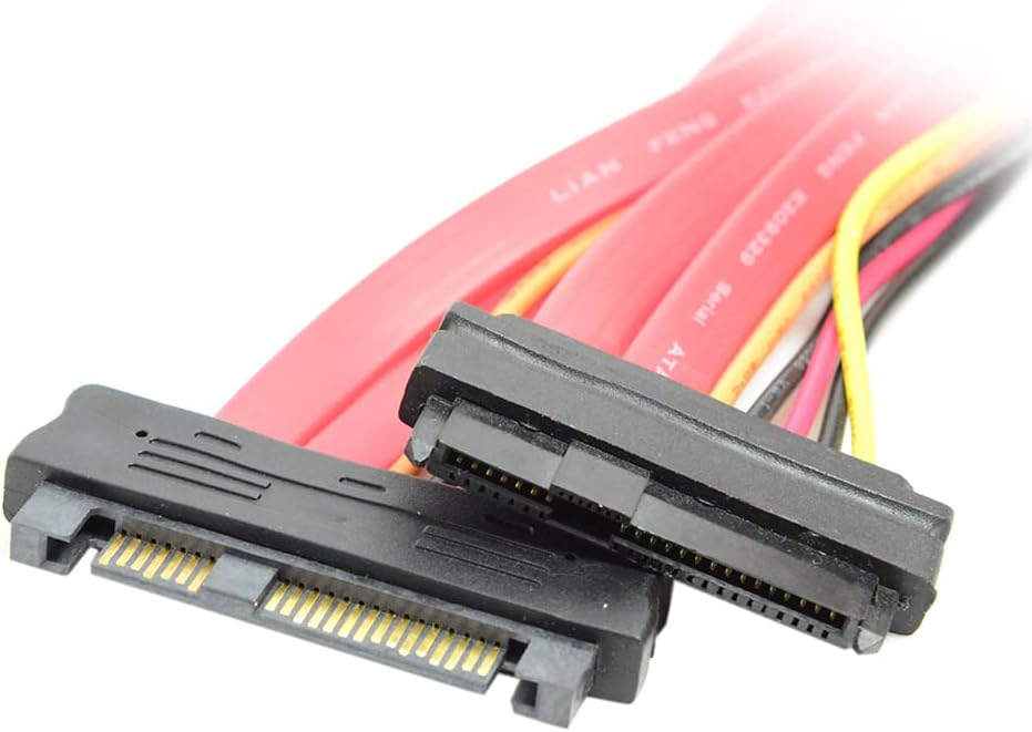 NFHK SAS Hard Disk Drive SFF-8482 SAS Cable 29Pin Male to Female Extension Cable 0.5m