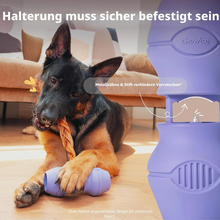 PetClan Chewise Bully Stick Halter – Sicherheit &amp; Robustes Design, BPA-frei, Sicherer Ochsenziemer-H