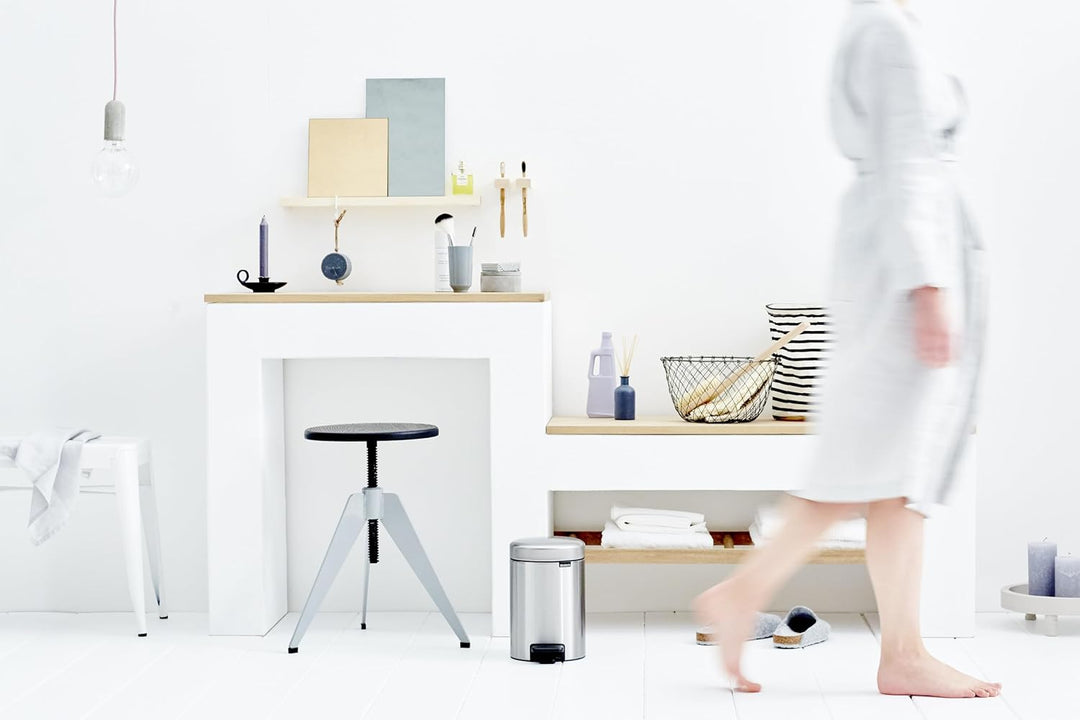Brabantia 112164 Treteimer mit Inneneimer aus Kunststoff, stahl, Matt Stahl Fingerprint Proof, 3 Lit