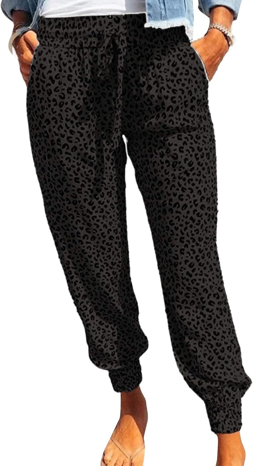 Dokotoo Damen Jogginghose Lang Freizeithose Sporthose Elastisch Pumphose Haremshose Lässige Lose Sto