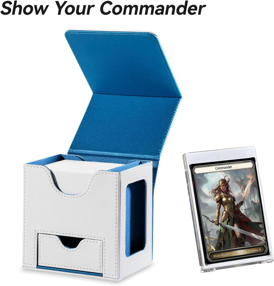 Kartenbox für MTG Commander - Patentiertes Design, Commander Display, passend für 100 doppelt gehüls
