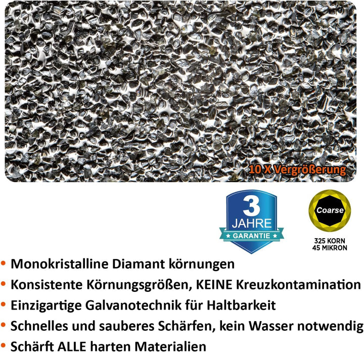 SHARPAL 113N Diamant-Schleifstein in Kreditkartengrrösse, Pocket-Diamant-Weräkzeugschärfer (Grob Kör