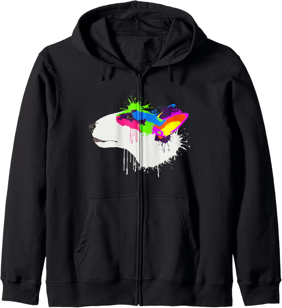 Splash Art Bullterrier Hundehalter Geschenkidee Hunde Kapuzenjacke