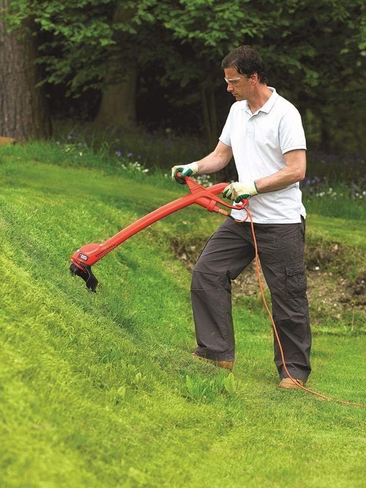Black+Decker Elektro Rasentrimmer, Motorsense, (300W, 25 cm Schnittbreite, Zweihand-Ausführung, Fade