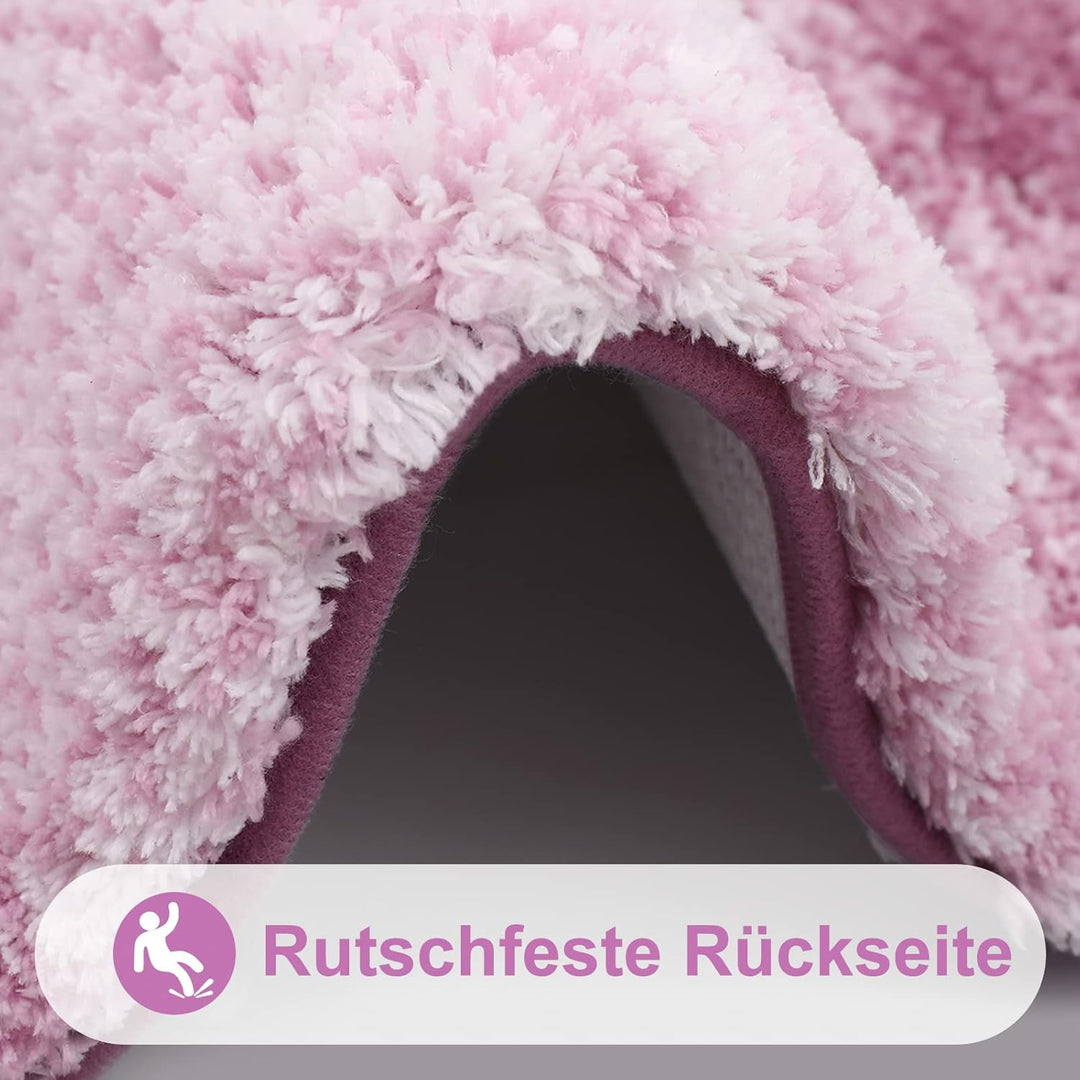 Homaxy Weich Badezimmerteppich 60x120 cm, rutschfest waschbar Badematte Flauschige Hochflor Badteppi
