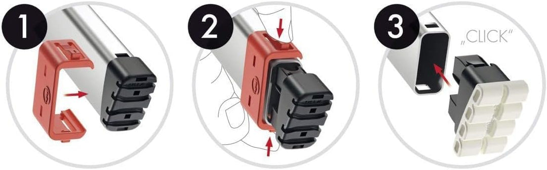 Hailo EasyClix Wechselfüsse Living Grösse L, Wechselfuss-Set für Hailo Stehleitern, Leiter-Zubehör,