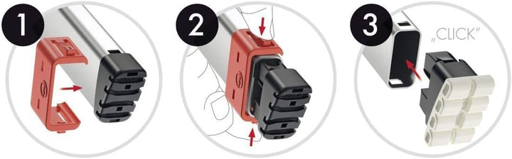 Hailo EasyClix Wechselfüsse Living Grösse L, Wechselfuss-Set für Hailo Stehleitern, Leiter-Zubehör,