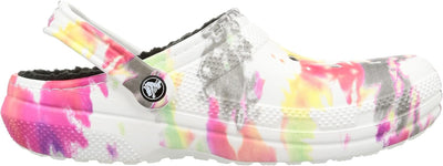 Crocs Unisex Classic Lined Tie-dye Clogs, Blotched Tie Dye