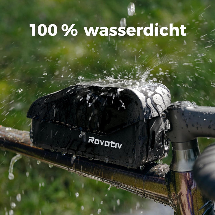 Rovativ® Bikepacking Oberrohrtasche [1 Liter] 100% Wasserdicht - Schraubbar mit magnetischem Deckel