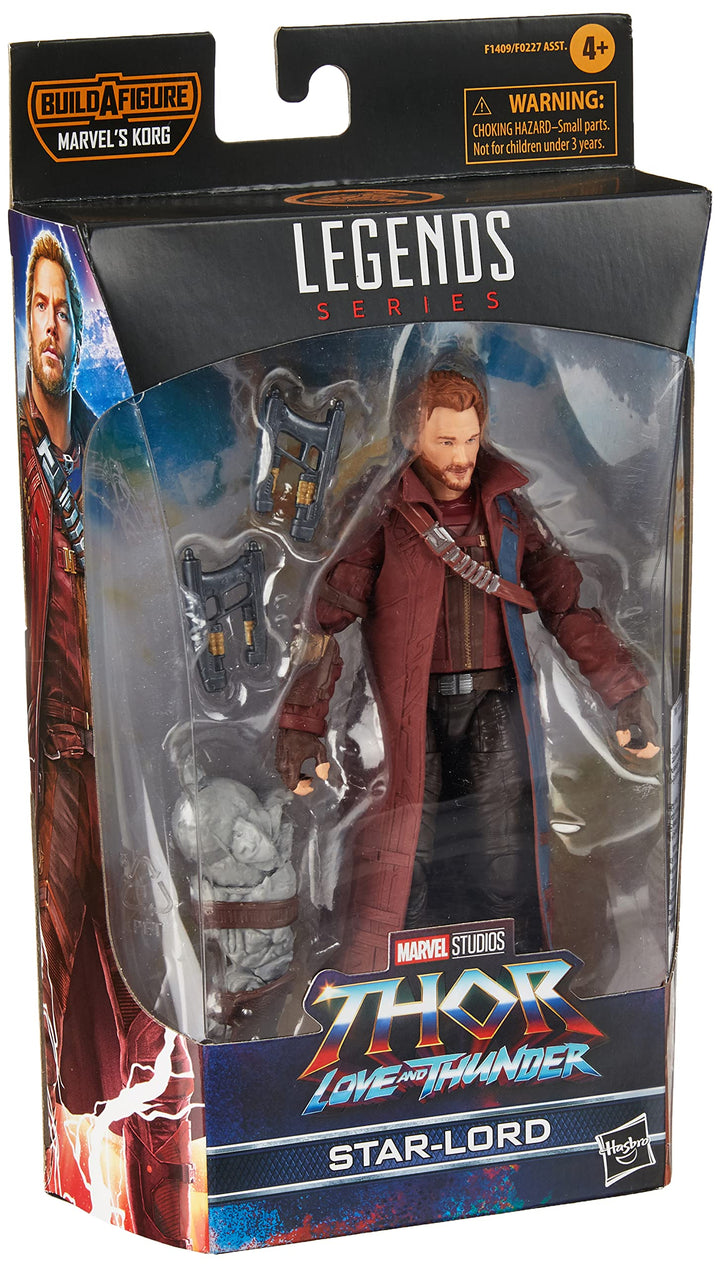 Hasbro Marvel Legends Thor: Love and Thunder 15 cm grosse Star-Lord Action-Figur, 2 Accessoires, 1 B