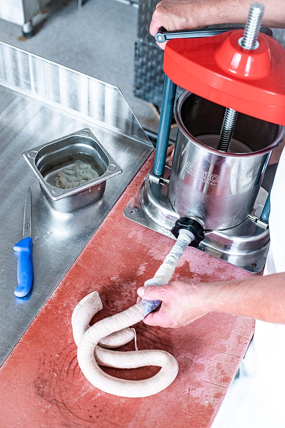 F. DICK Wurstfüller (Füllmenge 6,8 Liter, Wurstfüllmaschine für Metzger/Fleischer/Hobbyköche/BBQ, in