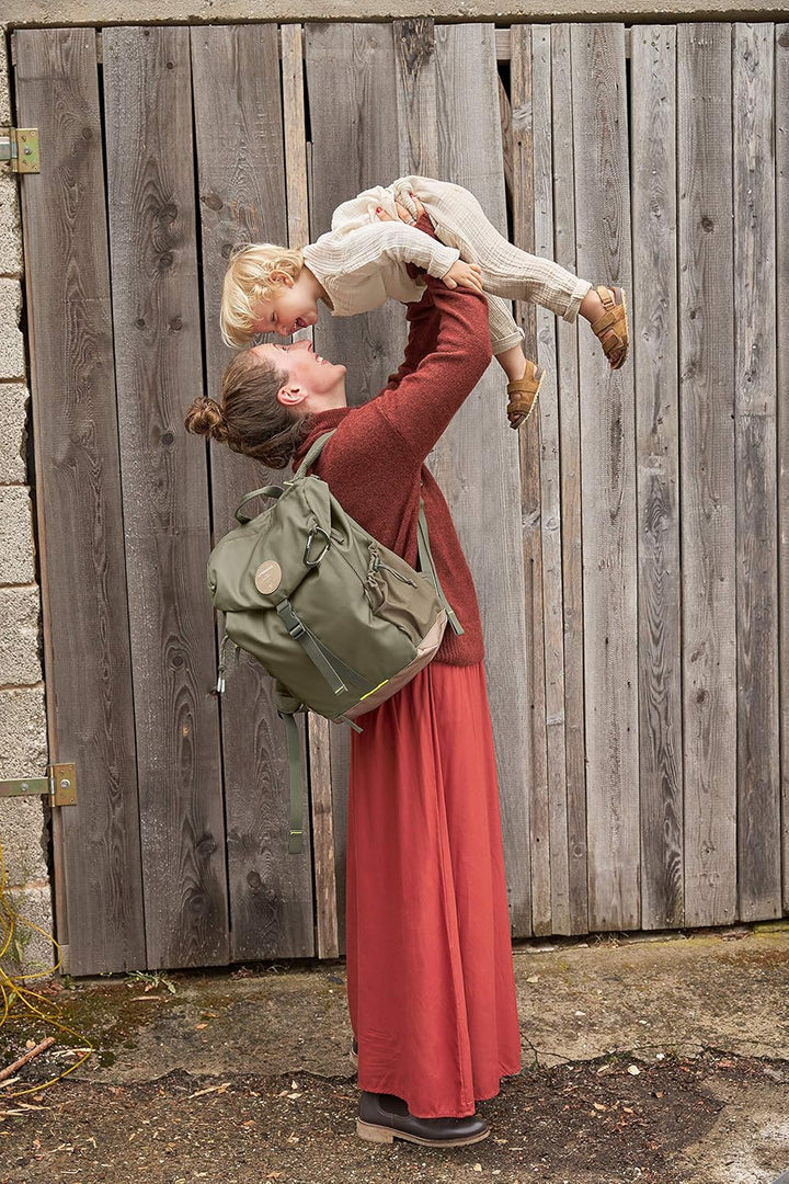 LÄSSIG Baby Wickelrucksack mit Wickelunterlage, Kinderwagenbefestigung, Flaschenwärmer wasserabweise