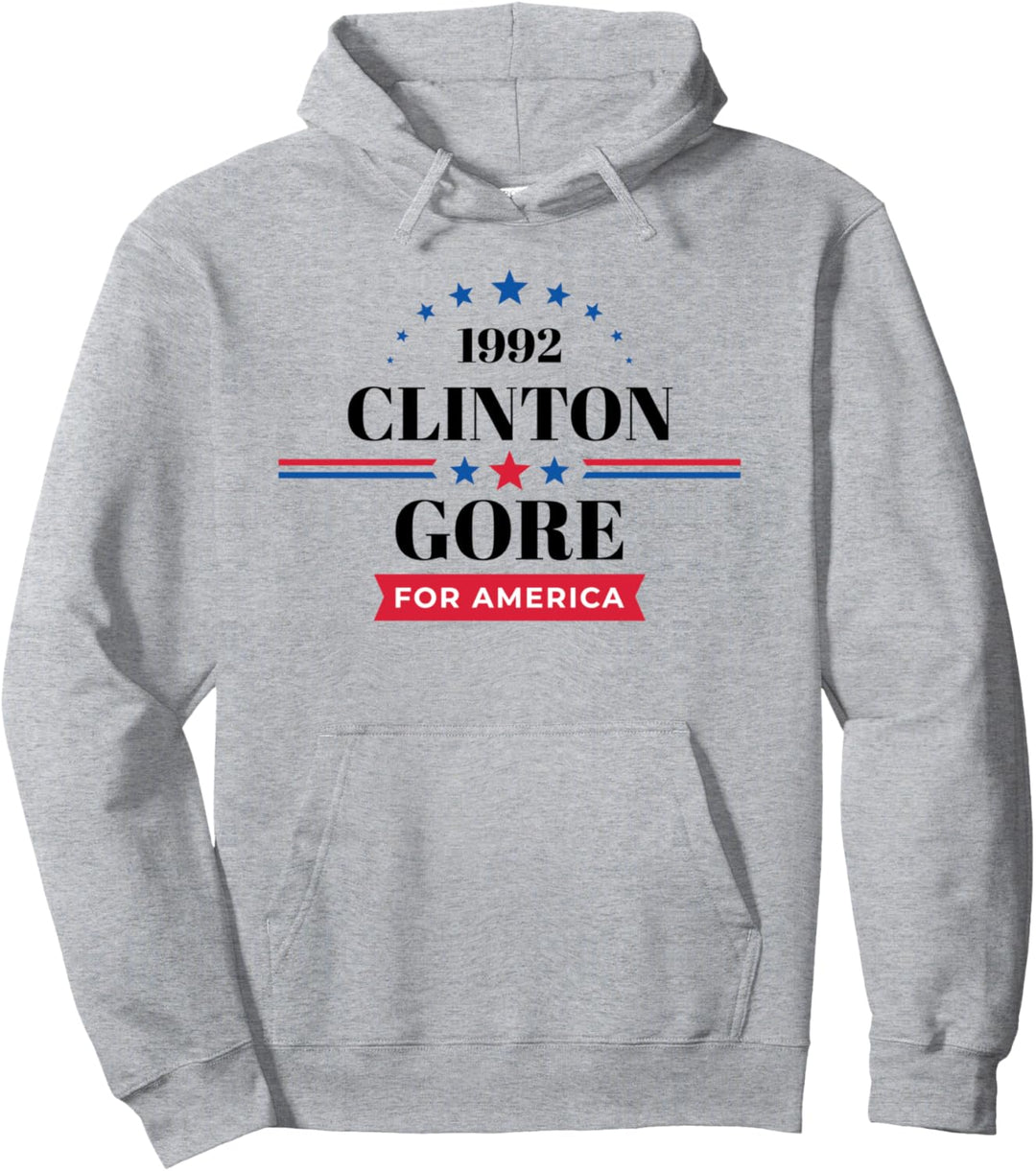 Clinton Gore 1992 Bill Clinton Pullover Hoodie