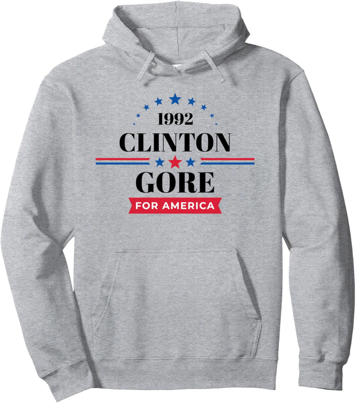 Clinton Gore 1992 Bill Clinton Pullover Hoodie