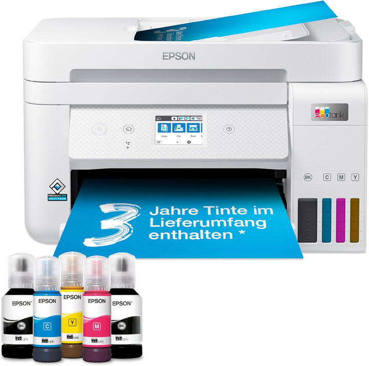 EcoTank ET-4856 A4-Multifunktions-Wi-Fi-Tintentankdrucker, mit einem im Lieferumfang enthaltenen Vor