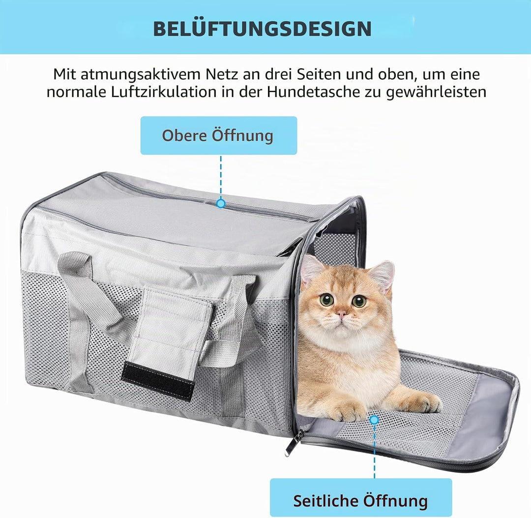 Vegena Transportbox Katze Hund Katzentransportbox Hundebox Faltbar Hundetransportbox Katzen Transpor