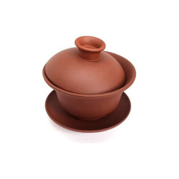 Tea Soul Zisha 150 ml, typisch chinesisch Gaiwan aus einem bestimmten roten Ton aus Yixing, Keramik,