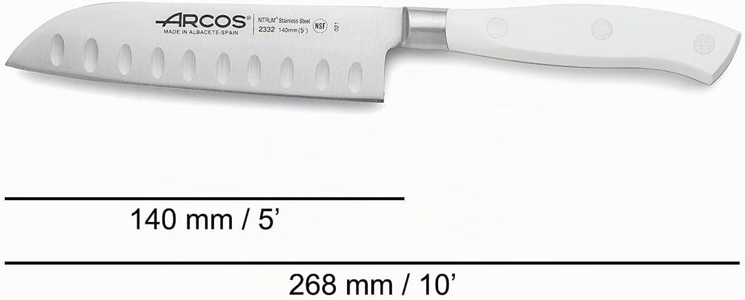 Arcos 233224 Serie Riviera Blanc - Santoku MesserMesserAsiatischerArt-KlingeausNitrumgeschmiedetemEd