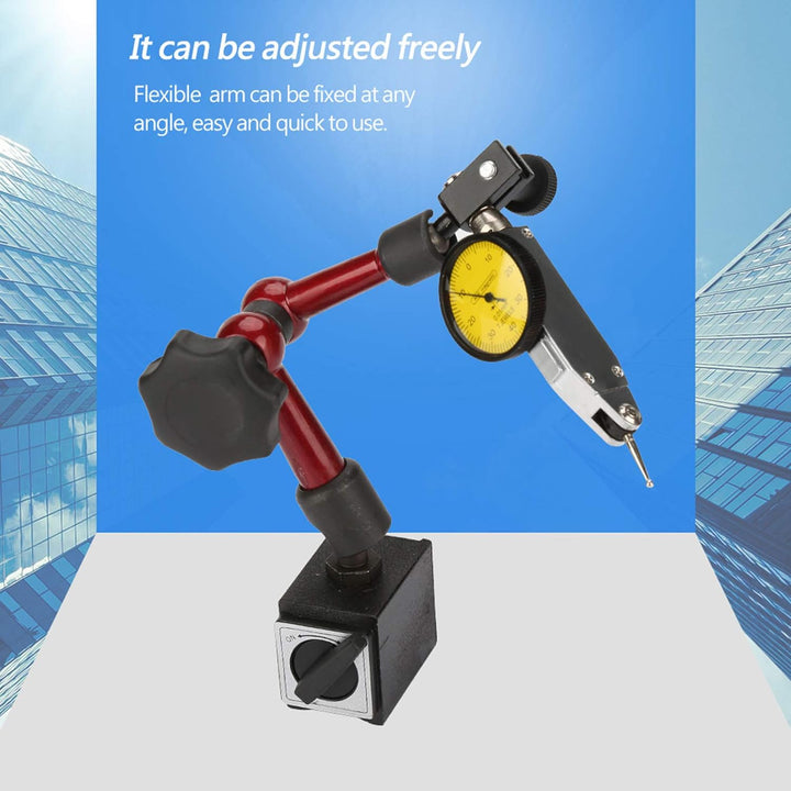Messuhr mit Magnethalter, Centesimal Komparator mit Artikulierter Magnetischer Basis Mikrometer Fühl