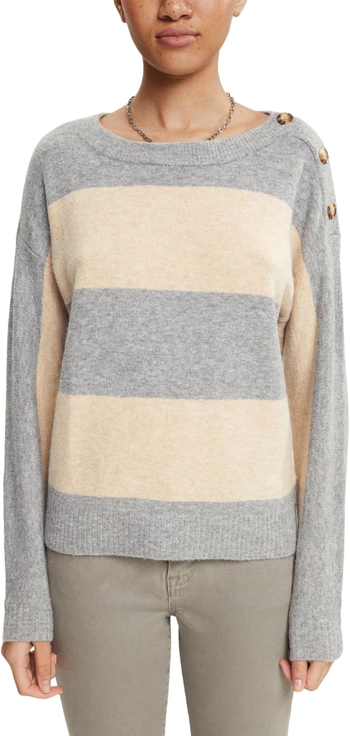 ESPRIT Damen Pullover, 037/Medium Grey 3