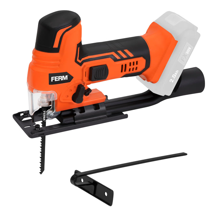 FERM JSM1040 Akku-Stichsäge 20V – Kabellose Pendelhub-Stichsäge mit 4 Stufen, variabler Hubzahl, Sta