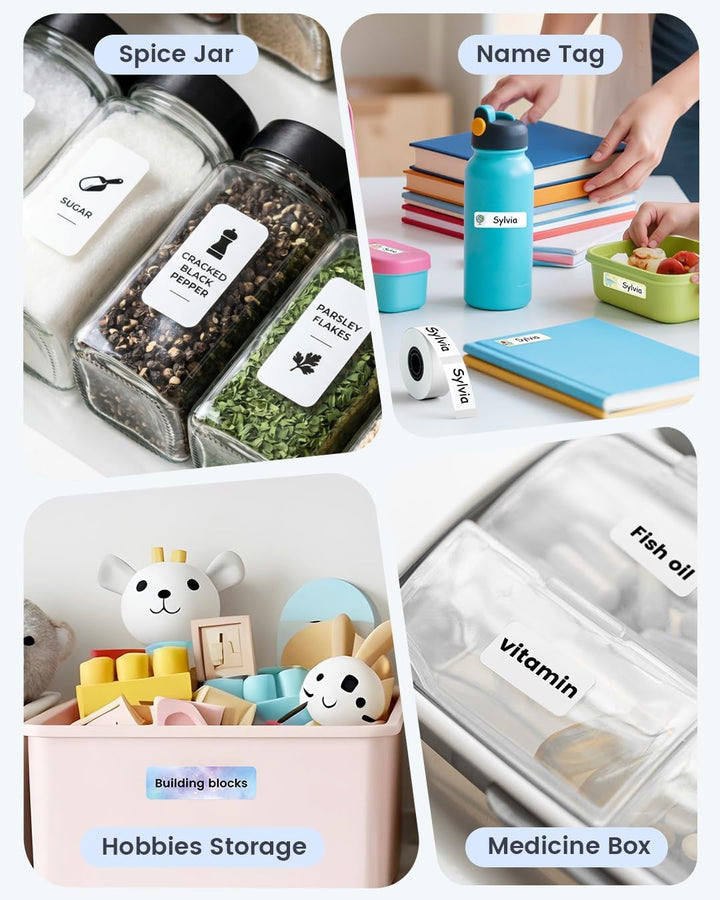 Phomemo D30 Bluetooth Etikettendrucker - Etikettiergerät Mini Beschriftungsgerät Selbstklebend Label