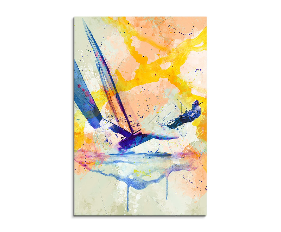 Katamaran 90x60cm Wandbild SPORTBILD Aquarell Art tolle Farben von Paul Sinus