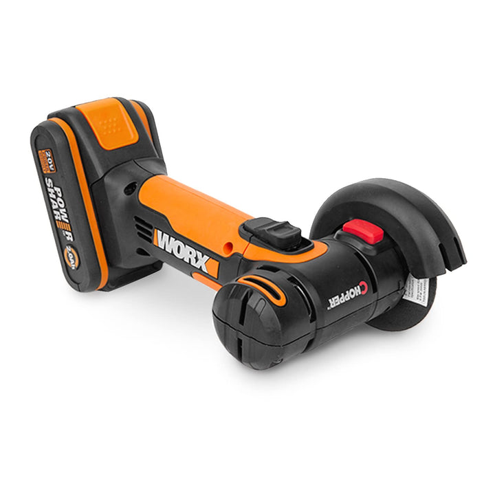 WORX Akku Winkelschleifer WX801 Powershare 2,0Ah Akku und Ladegerät 76mm Kompaktschleifer mit schmal