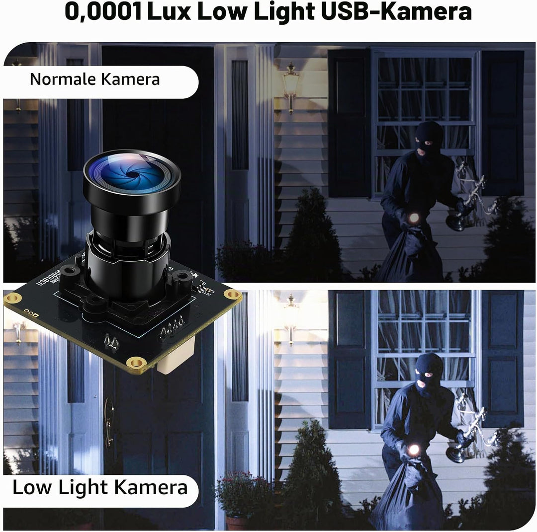 ELP Starvis USB-Kameramodul 0,0001 Lux Ultra Low Light H.264 HDR 1080P Sicherheits-Webcam-Modul mit