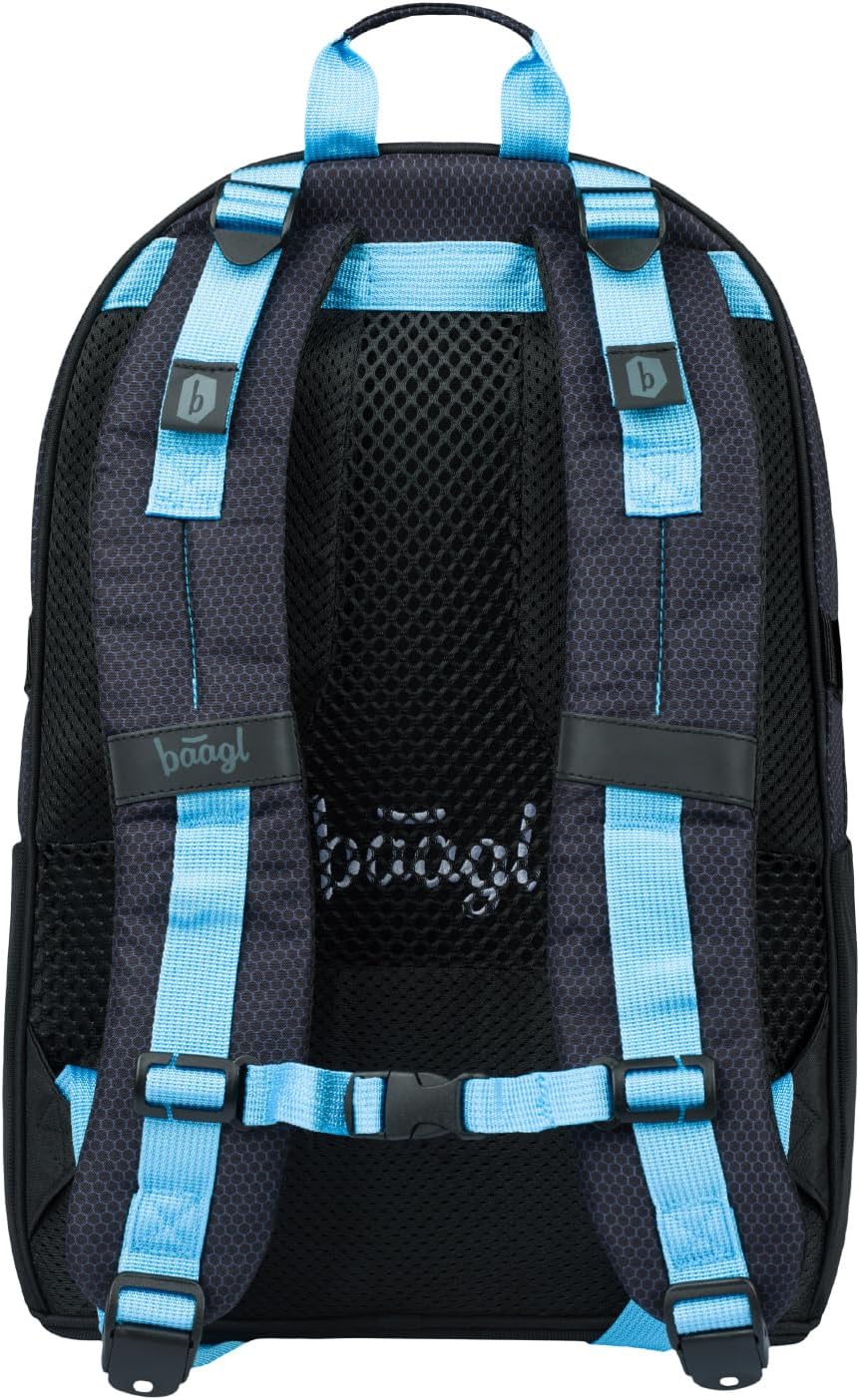 Baagl Schulrucksack Set Jungen 5 Teilig, Skateboard Rucksack, Schultasche ab 3. Klasse, Grundschule