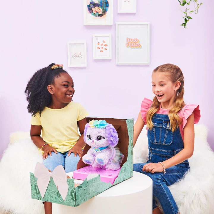 Spinmaster 6061372 GFT PresentPets RainbowFairy BP GML Present Pets Interaktives Plüsch-Spielzeug mi