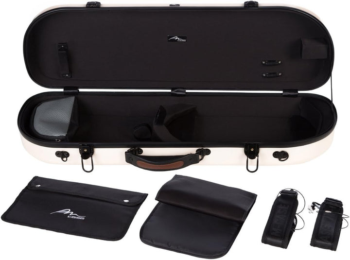 Geigenkoffer Glasfaser Street 4/4 pearl M-Case + Notentasche