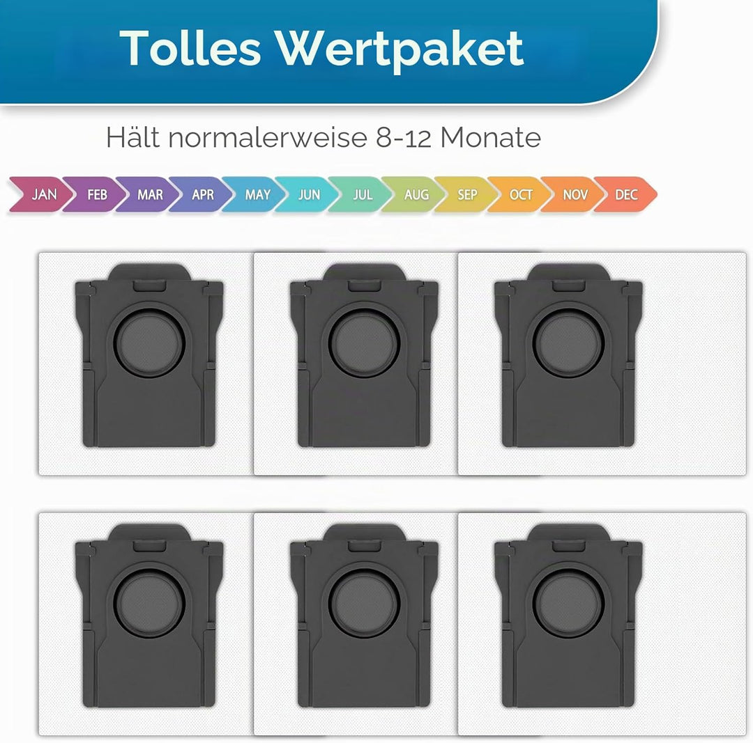 (6 Stück) P50 Pro Ultra Ersatzstaubbeutel für Mova P50 Pro Ultra/ P10 Pro Ultra/ P10 Ultra/ S20 Ultr