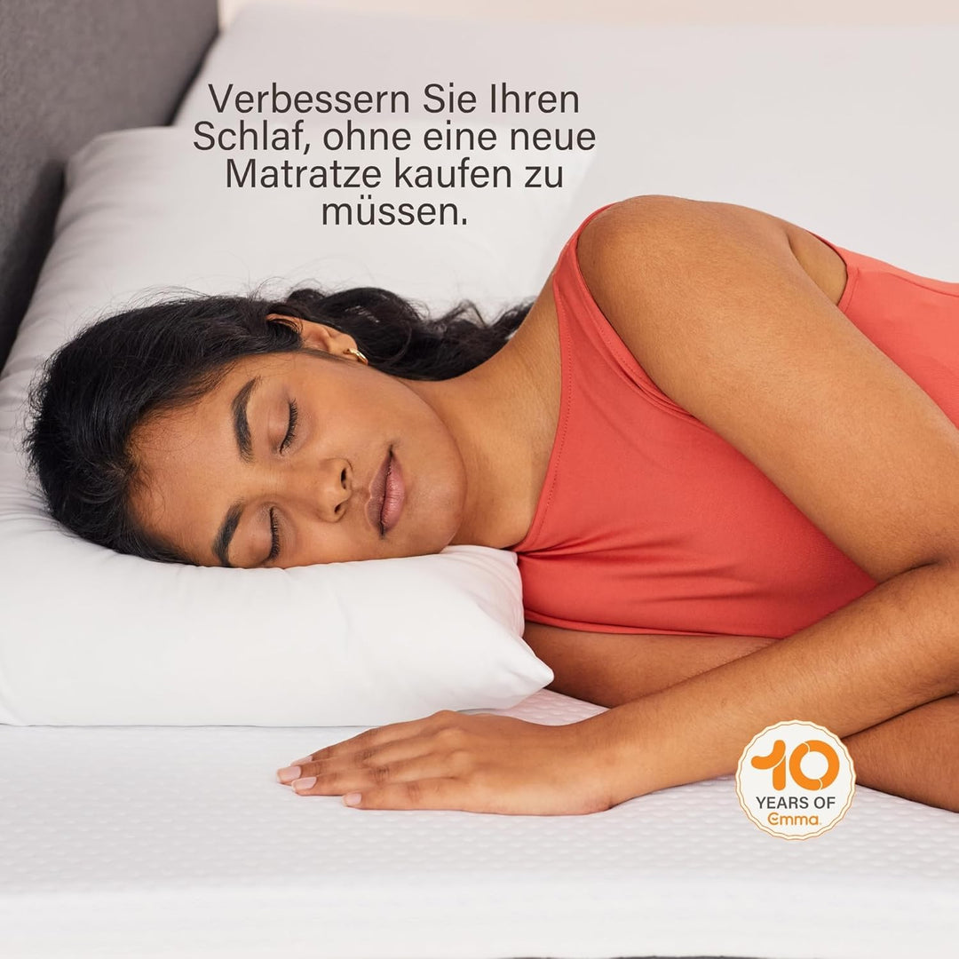 Emma Premium Matratzen Topper, 6cm dick, wendbarer HRX-Schaum für anpassbaren Komfort, Atmungsaktiv