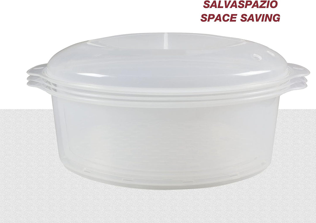 BEPER BC.250 Multi-Dampfgarer 9L, 800 W, Stahl, 3 herausnehmbare Behälter, BPA FREE, Tank 1000 ML, e