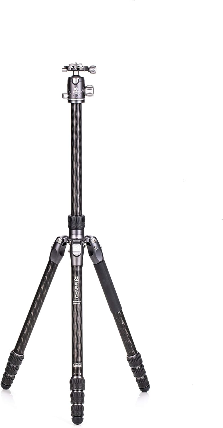 Benro Carbon Fibre Two Series Tripod/Monopod with VX25 Ballhead, 4 Leg Sections, Twist Leg Locks, Pa