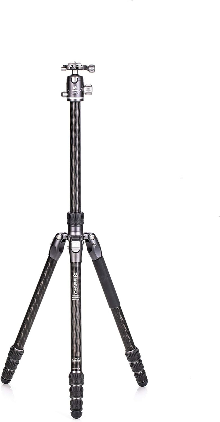 Benro Carbon Fibre Two Series Tripod/Monopod with VX25 Ballhead, 4 Leg Sections, Twist Leg Locks, Pa