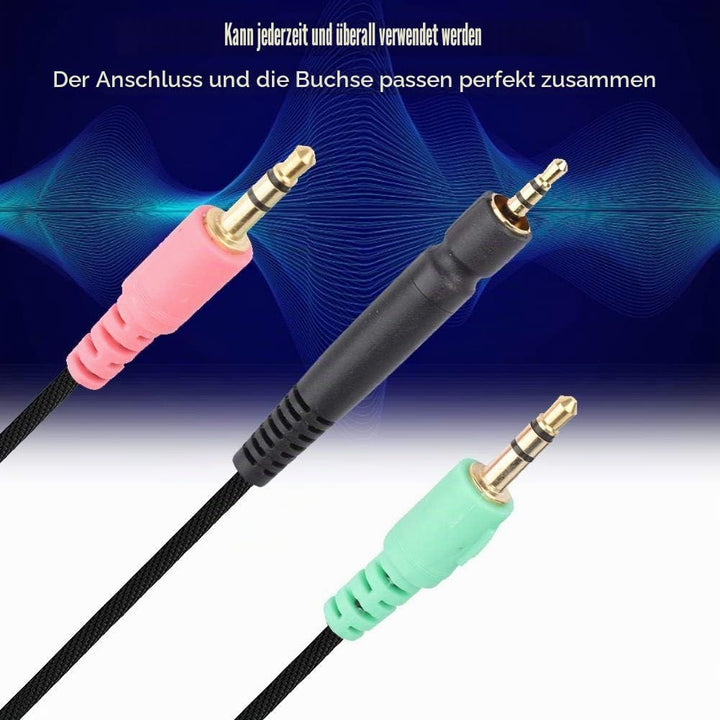 Denash Draht Gaming Headset Line, Gaming-Kopfhörerkabel für G4ME ONE/PC 373D/PC37X GSP350/500/600 mi