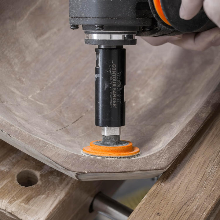 ARBORTECH Contour Sander | Ø 50 mm Mini Exzenterschleifer Aufsatz für Winkelschleifer zur Holzbearbe